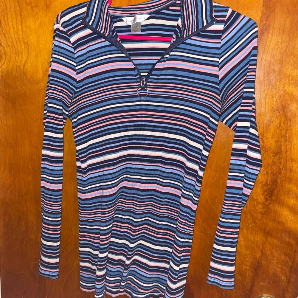 Christopher & Banks Multicolor Striped Long Sleeve Top